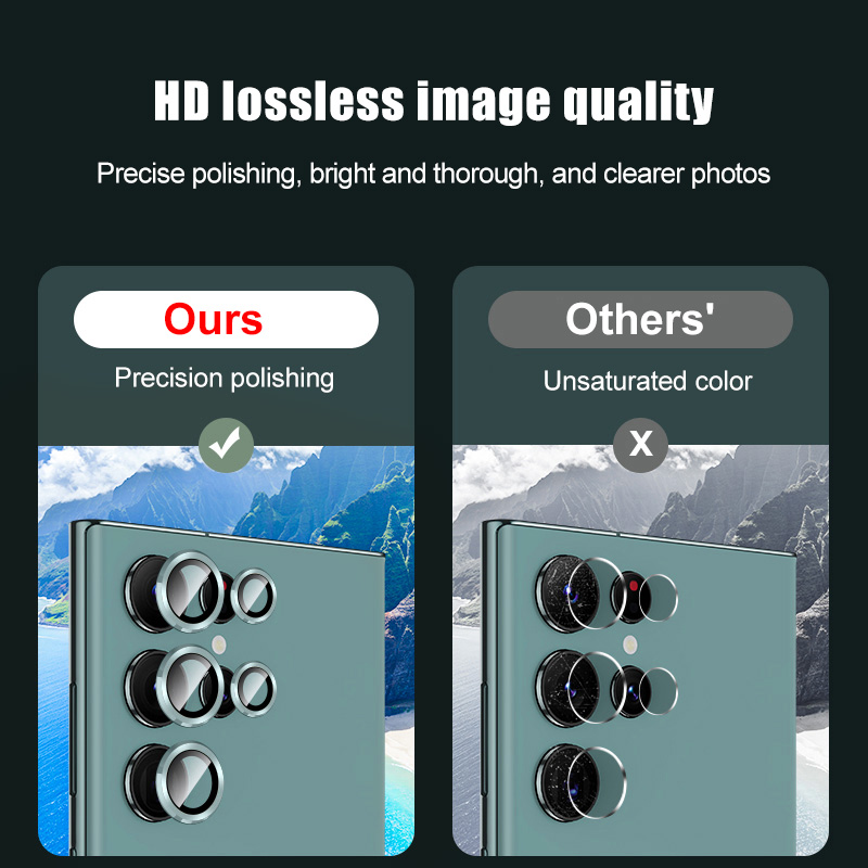 Für Samsung Galaxy S23 Ultra 5G Glitzer Diamant Objektivschutz Für Samsung S23 Ultra Plus S22 Ultra 5G Metalllinsenring_voghion.com