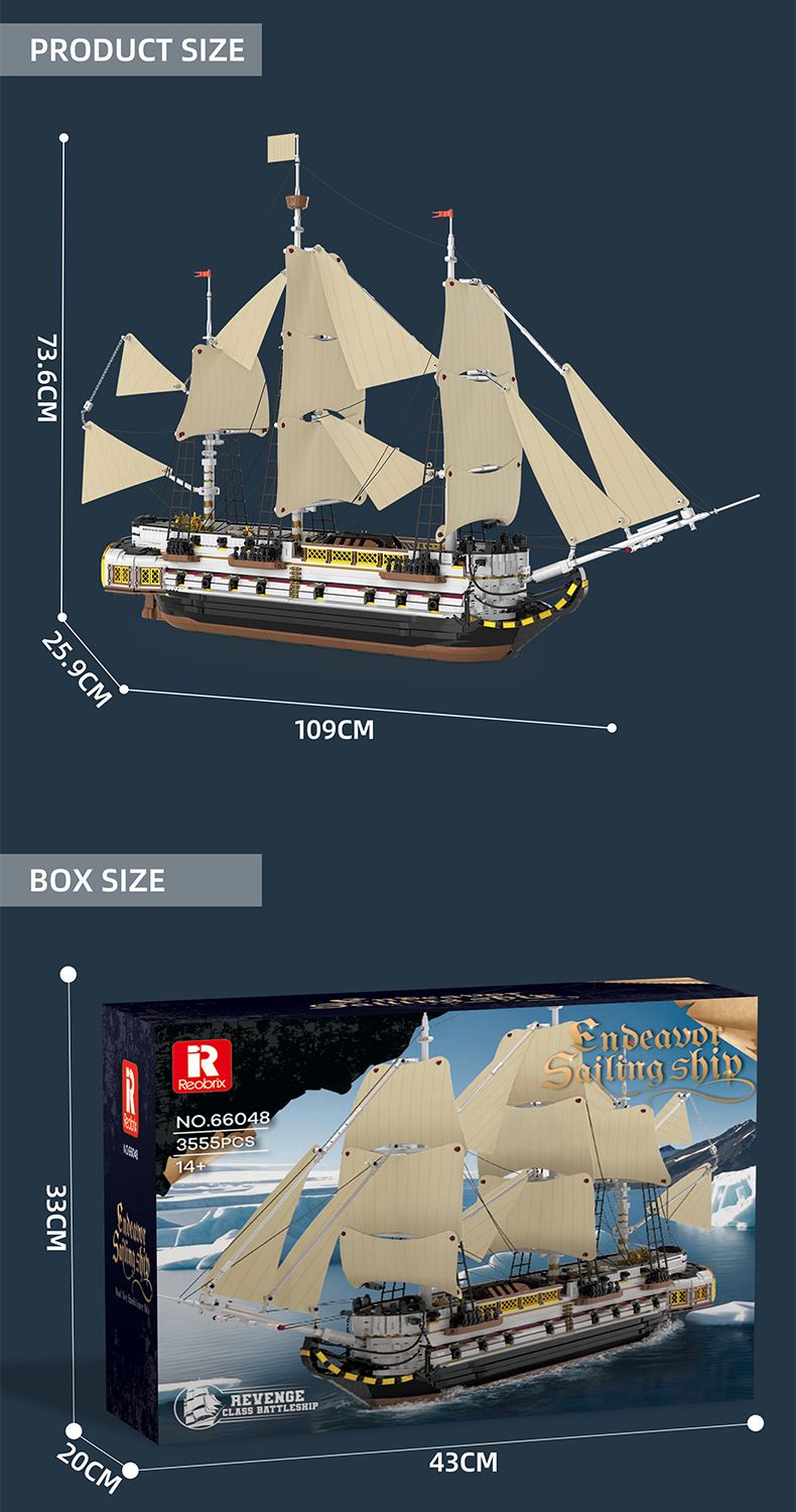 Modellino di nave Endeavour - Modello di nave a vela di alta difficoltà, giocattolo fai da te da esporre sul tavolo per adulti e adolescenti_voghion.com
