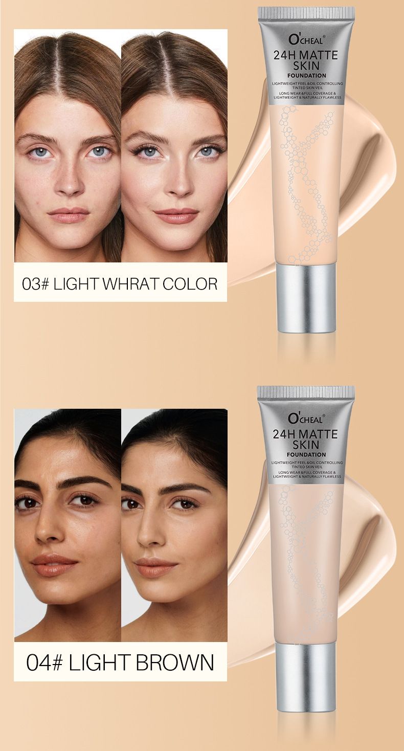 OCHEAL Matte Grooming Foundation 30g Hydraterende Concealer Hydraterende BB-crème Zuid-Amerikaanse make-up_voghion.com