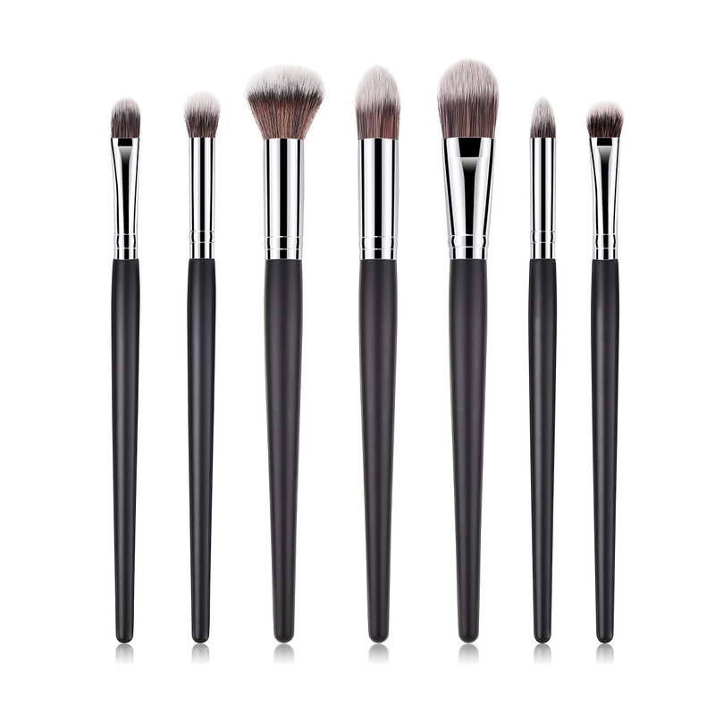 5/7/11/12 Stück Make-up-Pinsel, Make-up-Werkzeuge, Augenset, Lidschattenpinsel, schwarzes und silbernes GUIHUI_voghion.com