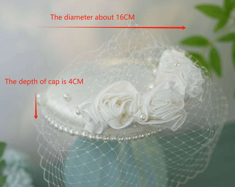 Cappello a cilindro piccolo in maglia bianca francese 2024 nuovo copricapo femminile da donna cheongsam berretto per capelli da cena_voghion.com