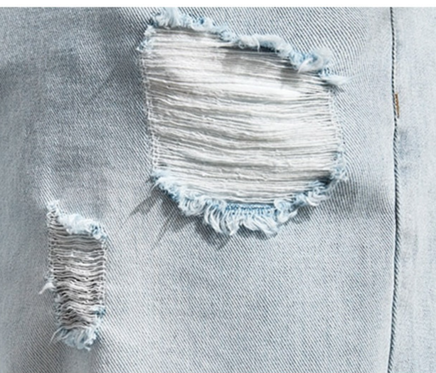 Herrenbekleidung Neue Denim-Shorts im Stil lässige zerrissene Jeans Herren-Streetstyle Coole Shorts locker gerade große Größe_voghion.com