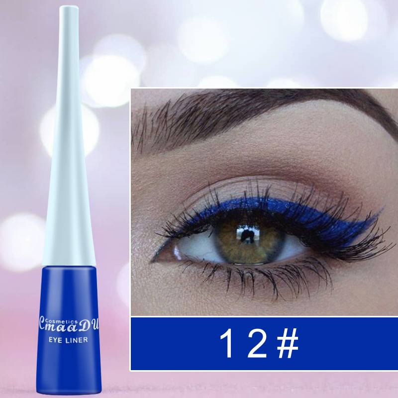 Colored eyeliner pencil Eyeliner Cool black liquid easy to dry and not smudge_voghion.com