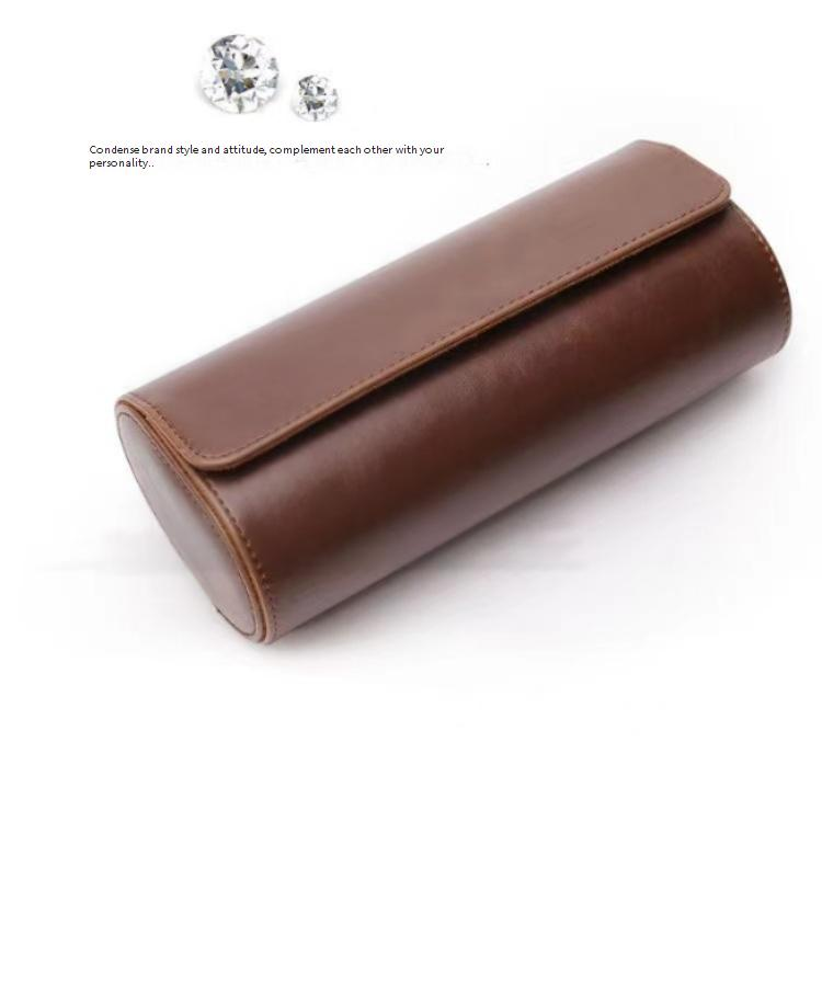 Domače shranjevanje Prenosna škatla za shranjevanje ur Mehanska ura Visokokakovostno usnje Večnamenska prenosna potovalna torba proti padcu Preprosta torba za uro_voghion.com