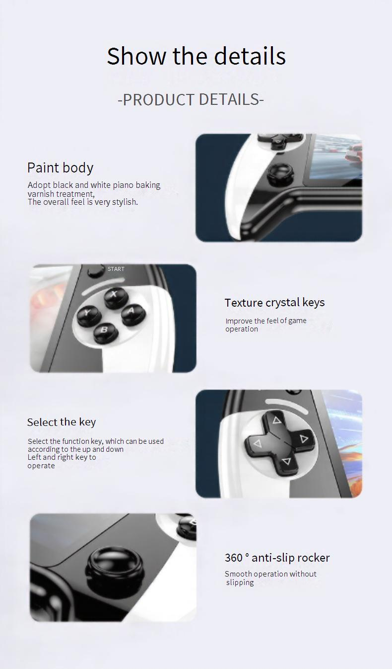 Video Game Consoles New X9 Handheld Game Console 5.5 Inch Large Screen Arcade 8 Large Simulator Portable Handheld Retro GBA_voghion.com