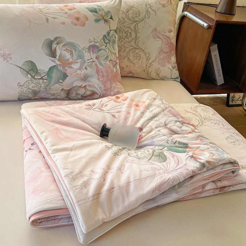 A Type Cool Silk Air Conditioning Quilt Washable Summer Ice Silk Summer Cool Quilt Thin Single Quilt Double Washable Summer Quilt_voghion.com