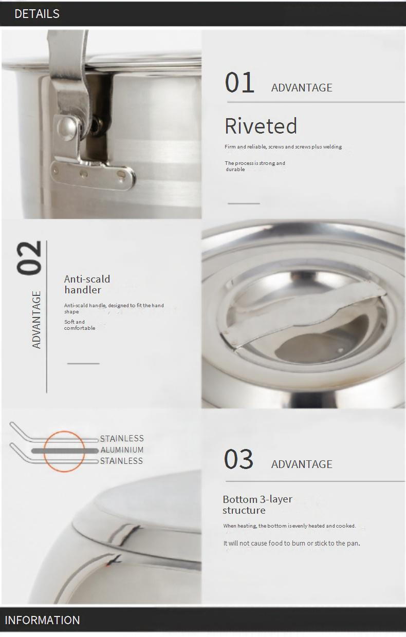 4-teiliges, robustes Camping-Kochgeschirr-Set aus Edelstahl – Mehrzweck-Kochtopf für den Außenbereich für Grillpicknicks und Camping_voghion.com