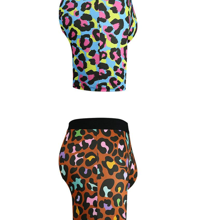 NOKO 3-pack Europees en Amerikaans ondergoed met luipaardprint, ademend, verlengde broekspijpen, elastische en comfortabele sportboxershorts voor heren_voghion.com