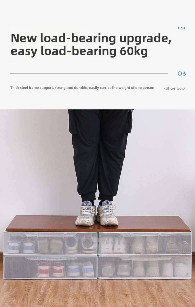 Foldable PVC Shoe Storage Box With Reinforced Steel Frame - Dustproof & Moisture-Resistant Closet Organizer For Sneakers & Accessories_voghion.com