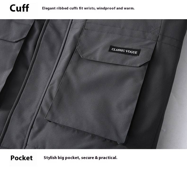 Unisex Heavy-Duty Parka Jacket With 700 Fill Power Duck Down For Extreme Cold Weather (-30°C To -15°C) – Windproof, Breathable, Multi-Pocket Design_voghion.com