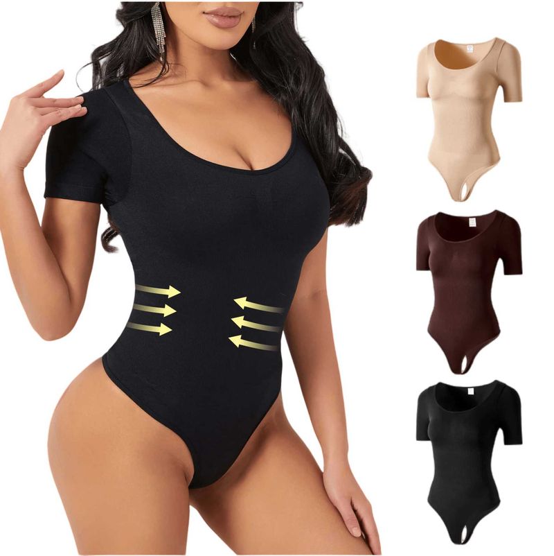 Postpartum Compression Bodysuit – Tummy Tuck, Butt Lift & Bust Support Seamless Shapewear With Long-Sleeve Options (S-XXXL, 6 Colors)_voghion.com