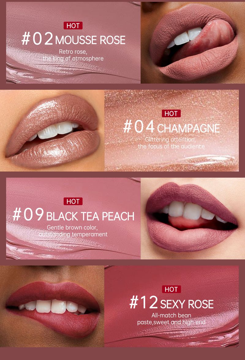 12 Colors Matte Liquid Lipstick Set - Waterproof, Long-Lasting, Non-Sticky Lip Gloss Kit (12 Shades Gift Box)_voghion.com