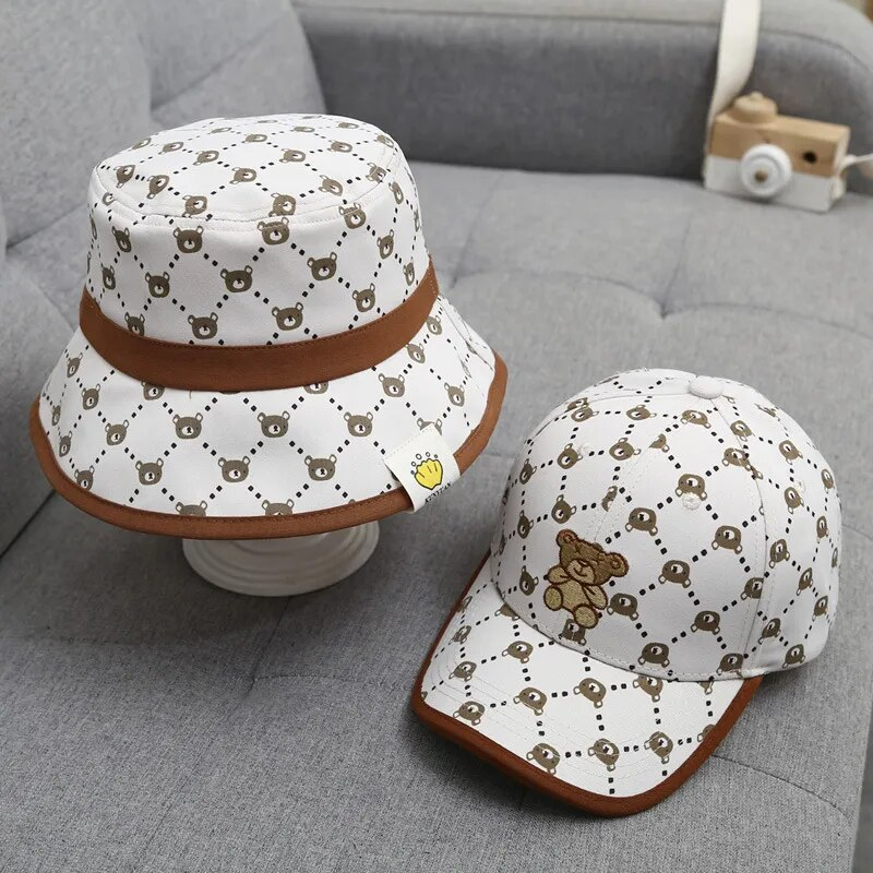 Weiß Kahki Neue Mode Baby Cartoon Kinder Baumwolle Baseball Cap Säugling Kleinkind Einstellbare Snapback Hut Für 2 Stil_voghion.com