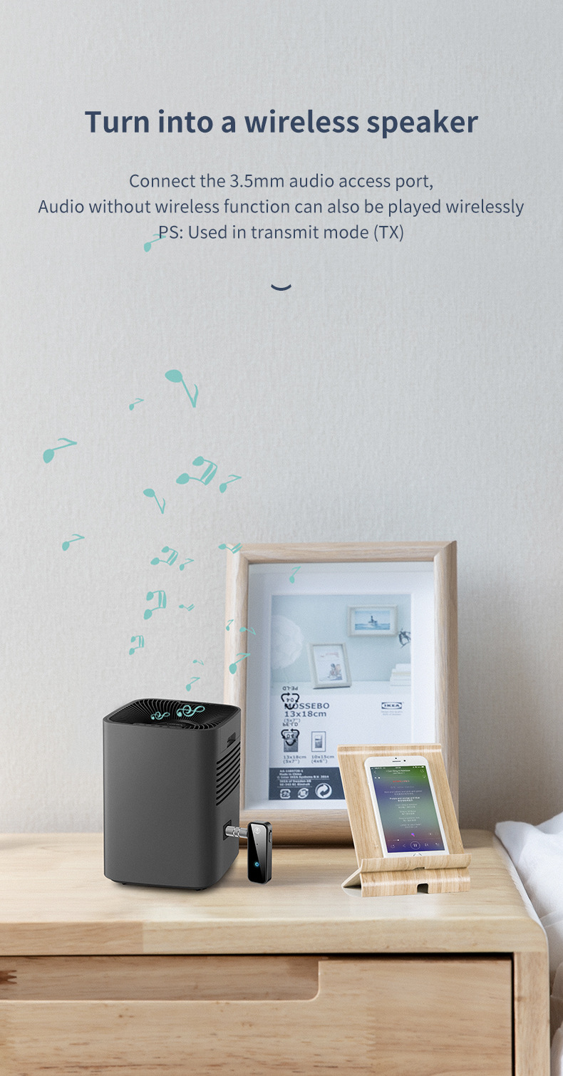 2 In 1 Jack Wireless Adapter 3.5mm Audio AUX Adapter Bluetooth-compatible 5.0 Transmitter Receiver For Car Audio Music Handsfree_voghion.com