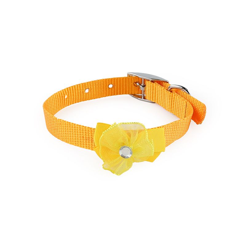 Hele Pet Solid Color Dog Butterfly Flower Leash Collar Chest Harness Teddy Golden Retriever Supplies_voghion.com