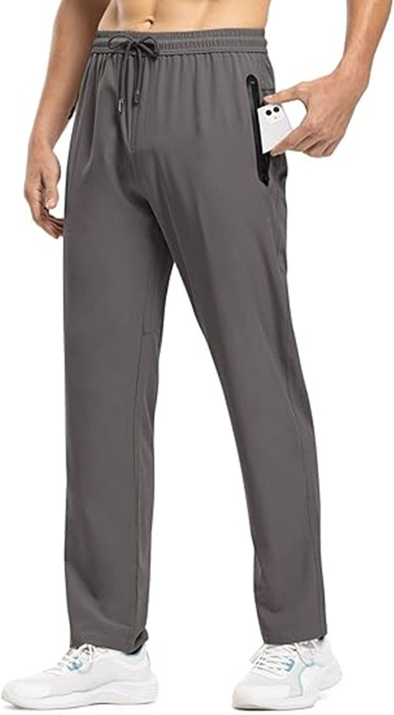Men's Quick-Dry Stretch Hiking Pants - Breathable Outdoor Sports Trousers For Running, Gym & Casual Wear (Grey/Black/Khaki/Green, S-XXL)_voghion.com