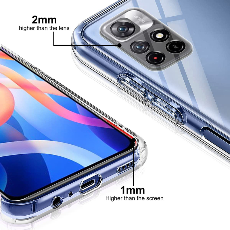 Funda de teléfono para Xiaomi de silicona ultrafina Redmi Note 11 10 9 8 Pro Max 11T 10S 9S 9T 8T, funda suave transparente para Redmi 10 9A_voghion.com