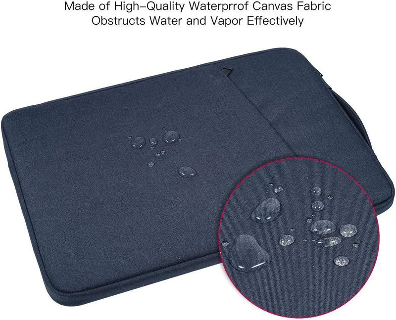 Bolso para portátil de mujer para MacBook/tableta de 14 a 15,6 pulgadas - Elegante bolso con protección acolchada (resistente al agua, con múltiples bolsillos, ligero, negro/rosa)_voghion.com