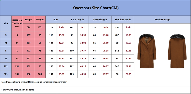 Men's Clothing Casual High Quality Fur Collar Woolen Coat Solid Color Slim Fit Double Breasted Coat_voghion.com