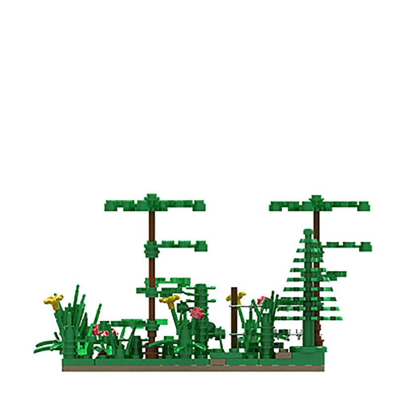 WW2 Military Model Paratrooper Jungle Parachute Training DIY Scene Collector's Edition Model Kit Building Block Toy_voghion.com