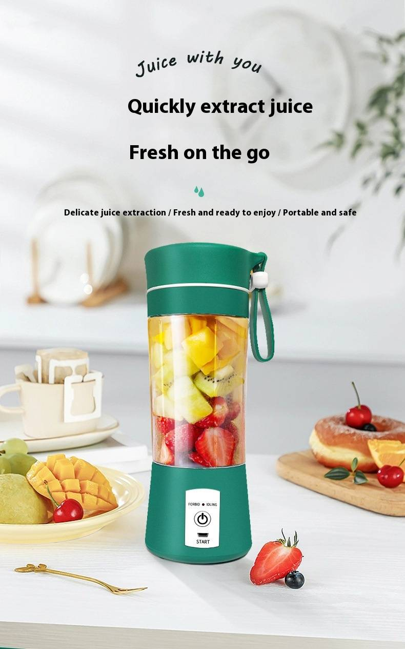 Frullatore elettrico portatile - Mini frullatore per uso domestico, ricaricabile tramite USB e frullatore multifunzionale_voghion.com