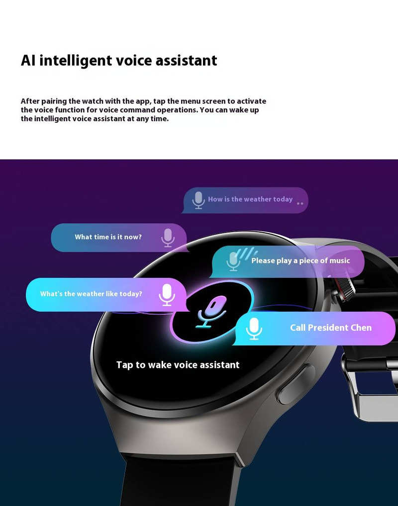 Smart Watch With Blood Glucose, Lipid & Uric Acid Monitoring, NFC, Bluetooth Calling, Heart Rate, Blood Pressure & Oxygen Tracking_voghion.com