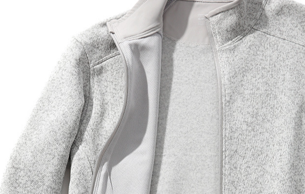 Unisex Fleecejacke - Verdeckter Stehkragen Outdoor Pullover, Warm & Atmungsaktiv Zum Laufen, Wandern & Camping (S-3XL, Dunkelschwarz/Stein_voghion.com
