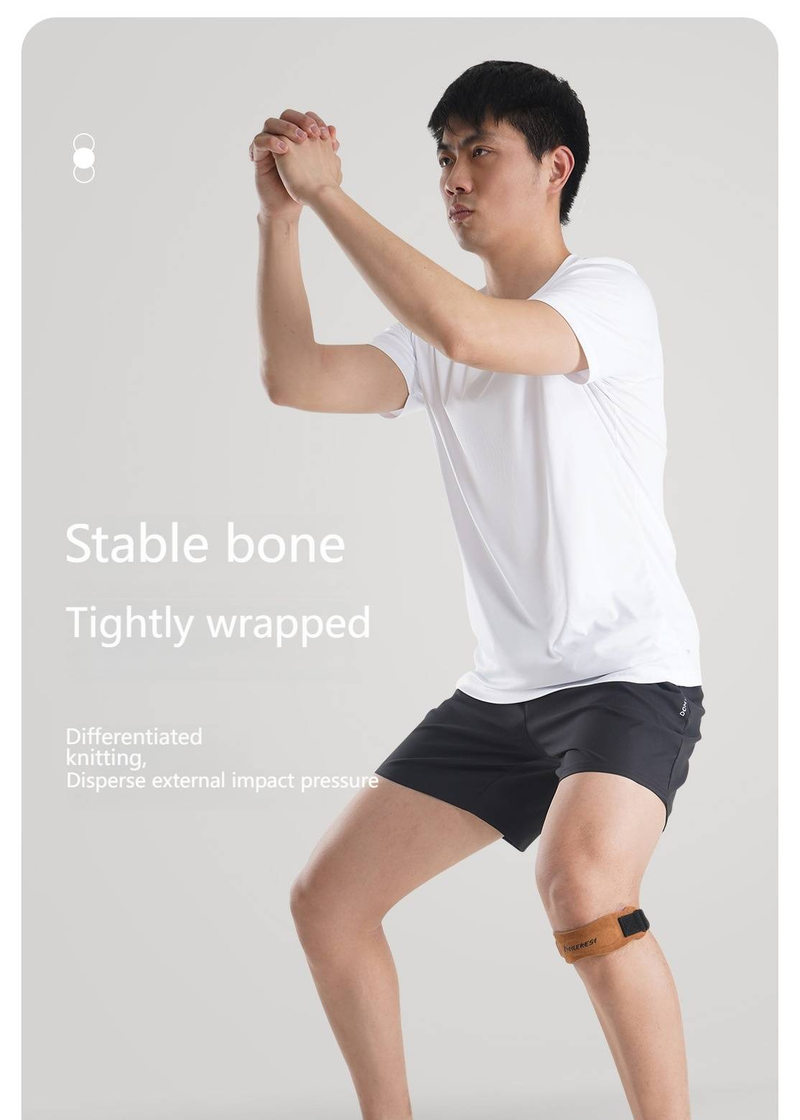 Joelheira profissional de couro com suporte para patela para homens e mulheres - maior estabilidade para corrida, badminton, pular corda e alívio de lesões esportivas_voghion.com