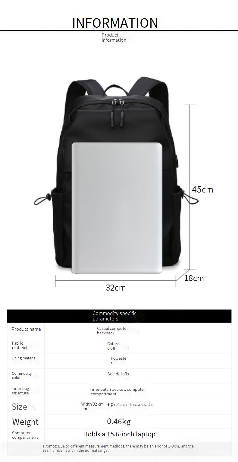 Men's Business Backpack With USB Charging Port, Large Capacity Waterproof Laptop Backpack For Travel & Work, Anti-Theft & Shockproof Commuter Bag_voghion.com