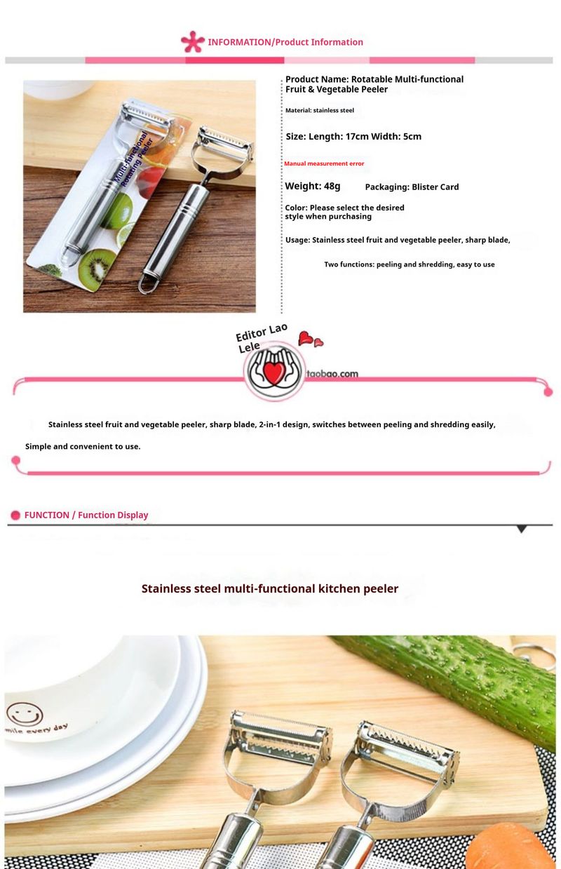 Stainless Steel 2-in-1 Vegetable Grater & Peeler – Compact Handheld Tool For Potato, Carrot, Cucumber (Non-Slip Grip)_voghion.com