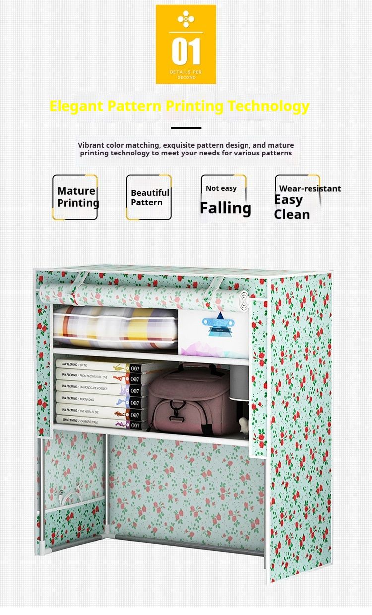 Foldable Wardrobe Closet – Multi-Layer Storage Organizer With Metal Frame & Fabric Cover – Space-Saving Clothes Rack For Dorm & Small Rooms_voghion.com