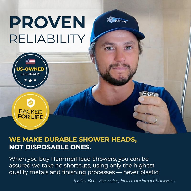 Full Metal Shower Rod - Adjustable Chrome | Pivot Ball Mount | Handheld Head Holder_voghion.com