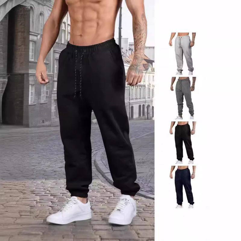 Premium Products Premium Products 2024 Men's Fitness Sports Leg Tights Breathable Loose Casual With Mid Drawstring And Elastic Waist Pants_voghion.com