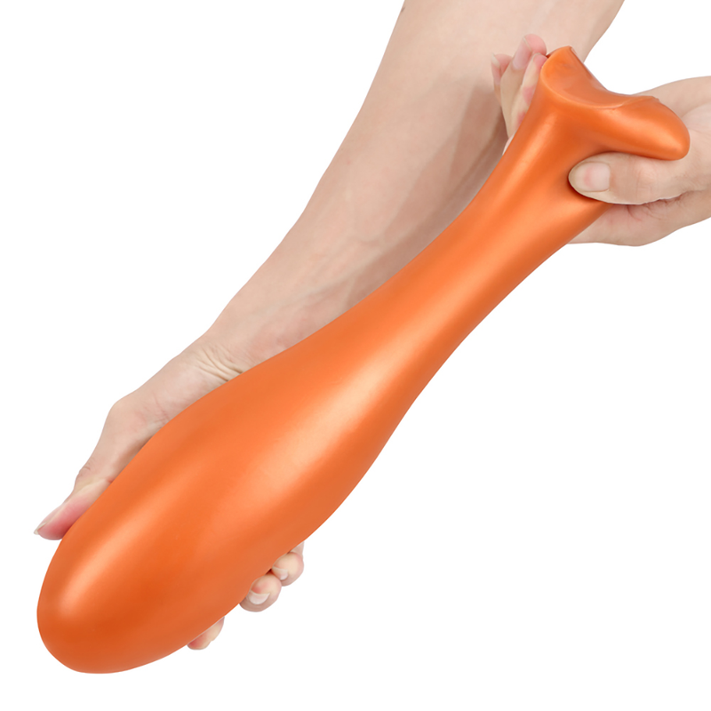 Dildo a forma di uovo liquido oversize in silicone Plug anale per uomini e donne Stimolo per massaggio con dilatatore anale morbido e grande_voghion.com