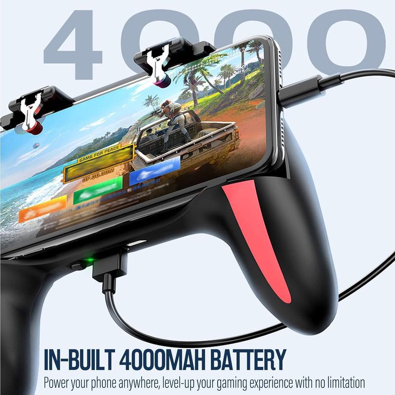 Mobile Game Controller With 4000Mah Power Bank & Cooling Fan, L1R1 Triggers Joys_voghion.com