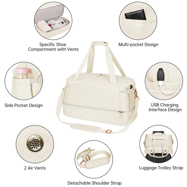 Nuova borsa per bagagli fitness impermeabile/traspirante/separazione bagnata e asciutta/borsa sportiva multifunzionale di grande capacità_voghion.com