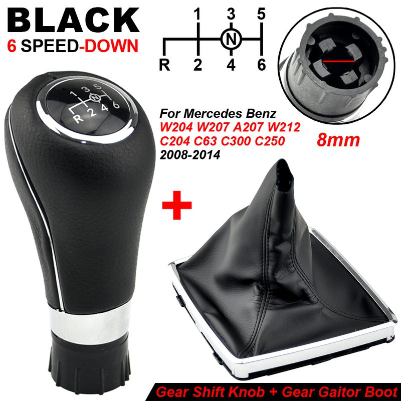Leva del cambio manuale per auto Pomello del cambio a 6 velocità per Mercedes-Benz Classe C E GLK W203 S203 W212 W C207_voghion.com