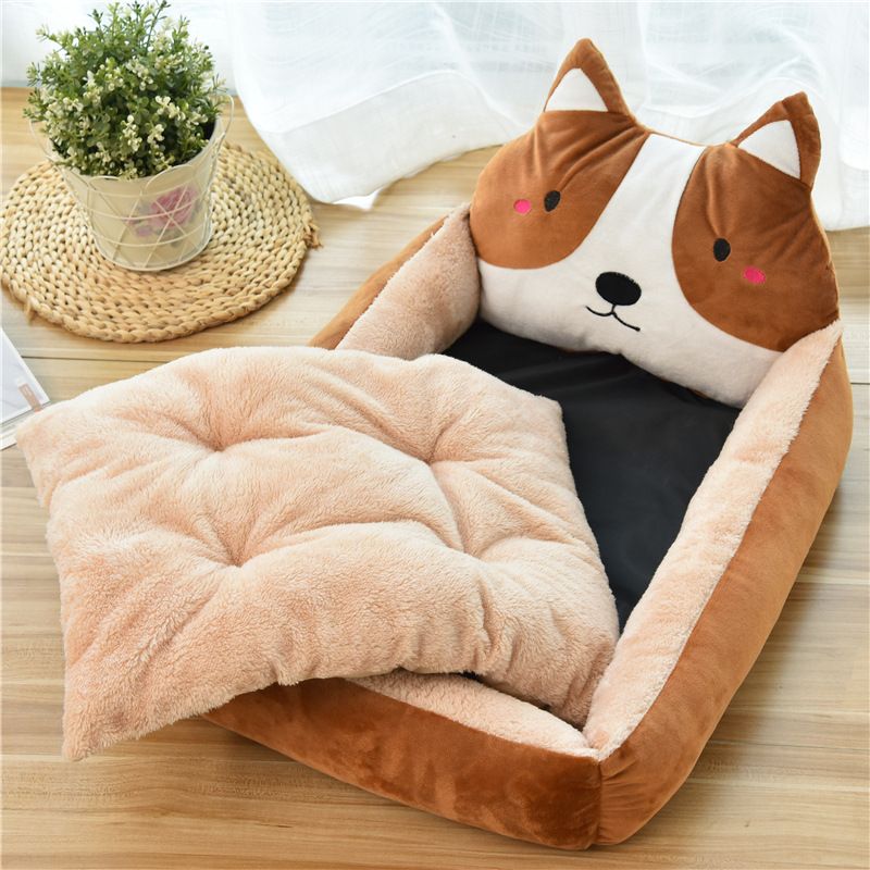 All-Season Universal Large And Small Dogs Internet Celebrity Cartoon Bed Dog Mat Cat House Pet Supplies_voghion.com