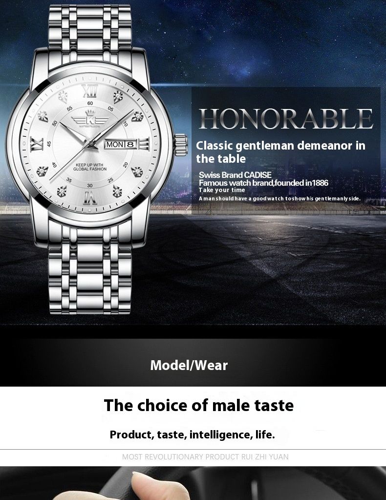 Heren Automatisch Waterdicht Lichtgevend Merk Mode Met Dubbele Kalender En Diamant Ingelegd Romeins Digitaal Bestverkocht Horloge_voghion.com