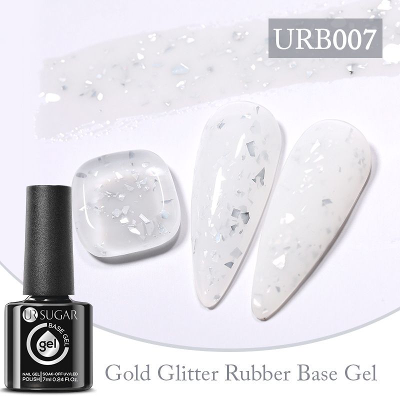Set di gel per unghie multiuso UR SUGAR - Base in gomma diamantata frantumata senza mordenzatura, smalto temperato - Top coat gratuito e base rimovibile_voghion.com