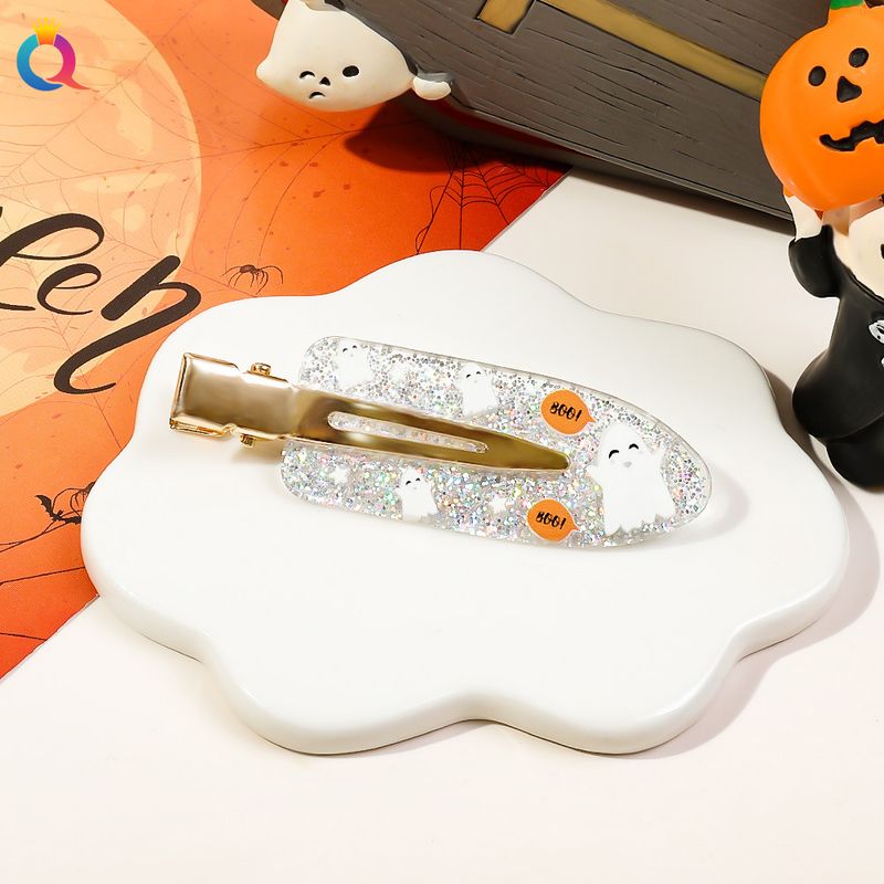 Halloween hårspænde med pandehår sidehårspænde knækket hår andeknæbspænde sømløs kantspænde hårtilbehør_voghion.com