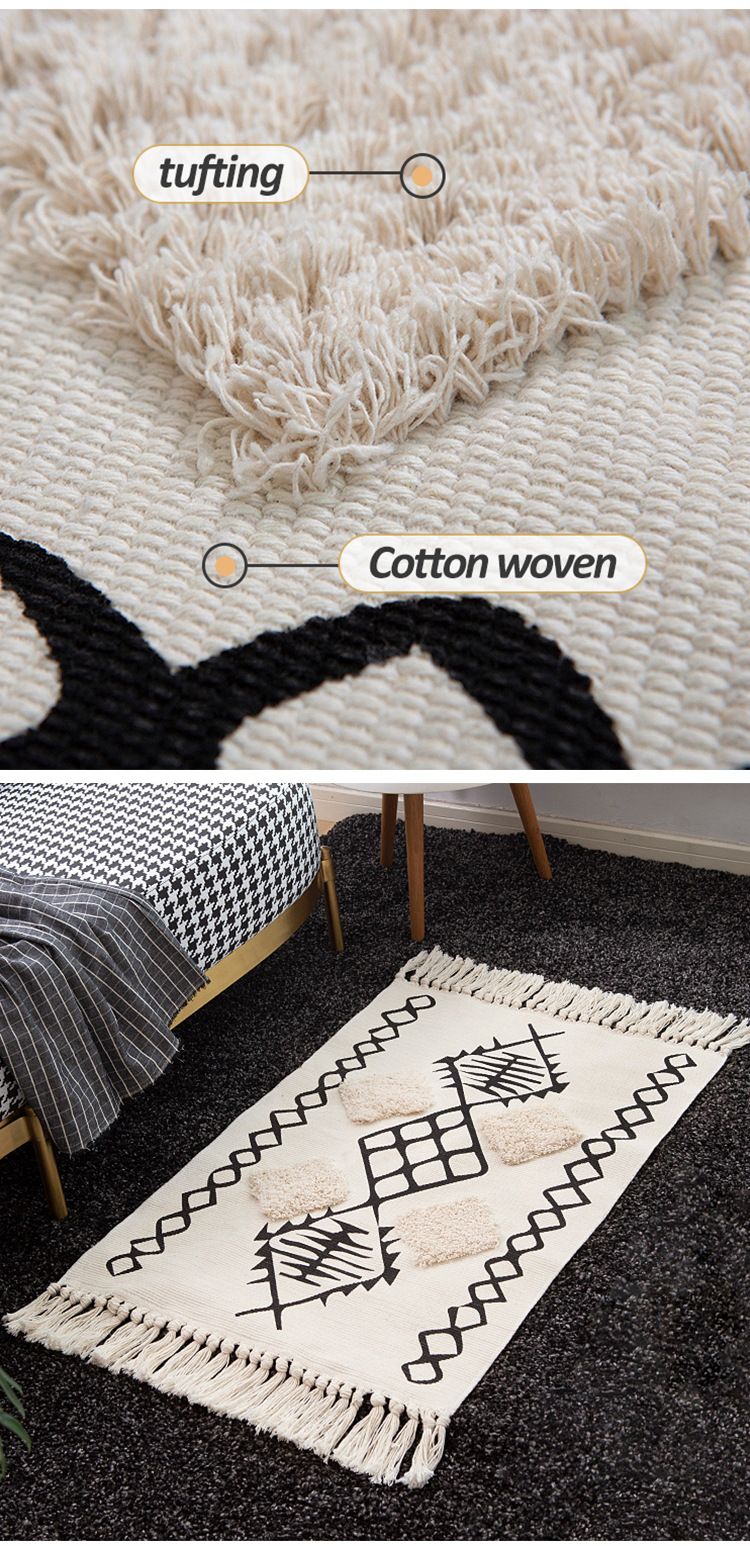 Sovrum Sängfilt Vardagsrum Dörrmatta Nordic Style Tryckt Tuftad Golvmatta Veranda Balkong Fotmatta 60x90_voghion.com