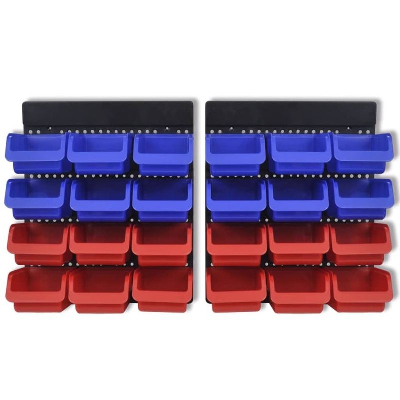 Garage Organizer Wall Pcs Blue Mounted Red 2 Tool_voghion.com