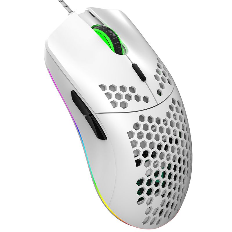 New lightweight hole game mouse, hollowed out esports computer, wired luminous mouse suitable for laptops and desktops_voghion.com
