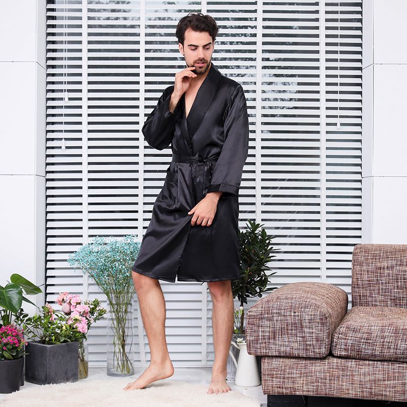 TradePro RYYD Men's Nightgown - Silk|Plus Size Foreign Trade_voghion.com