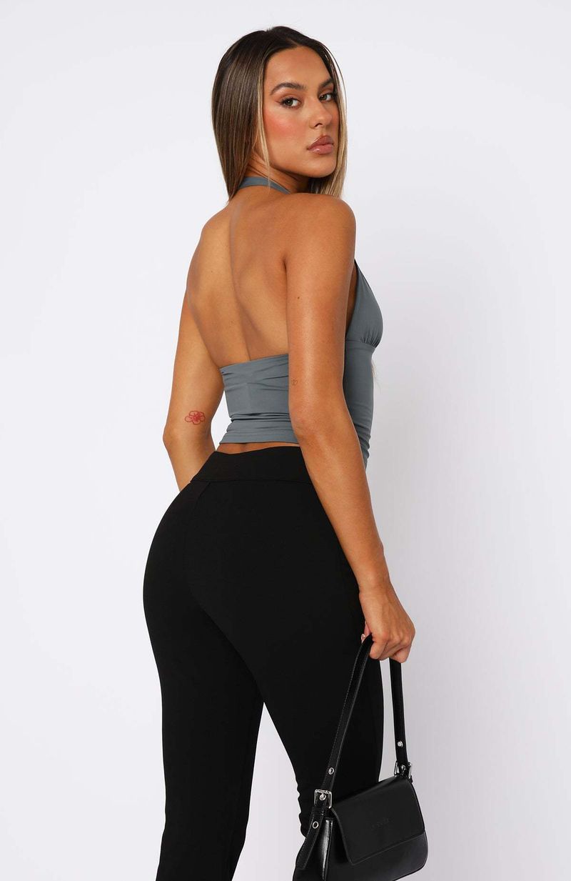 Canotta da donna sexy con scollo a V profondo, senza spalline, vestibilità attillata, tinta unita, semplice e piccola_voghion.com