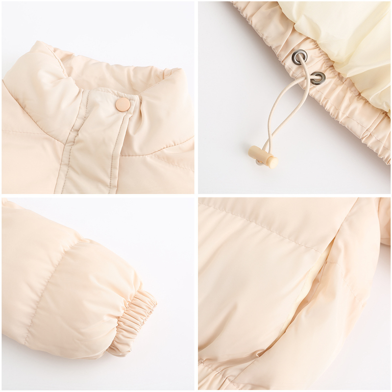 Women's high-necked warm and loose casual cotton-padded jacket women_voghion.com