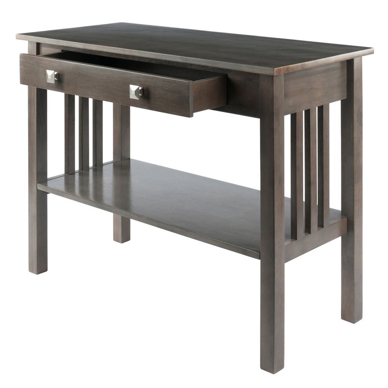 Stafford Console Hall Table; Oyster Gray_voghion.com