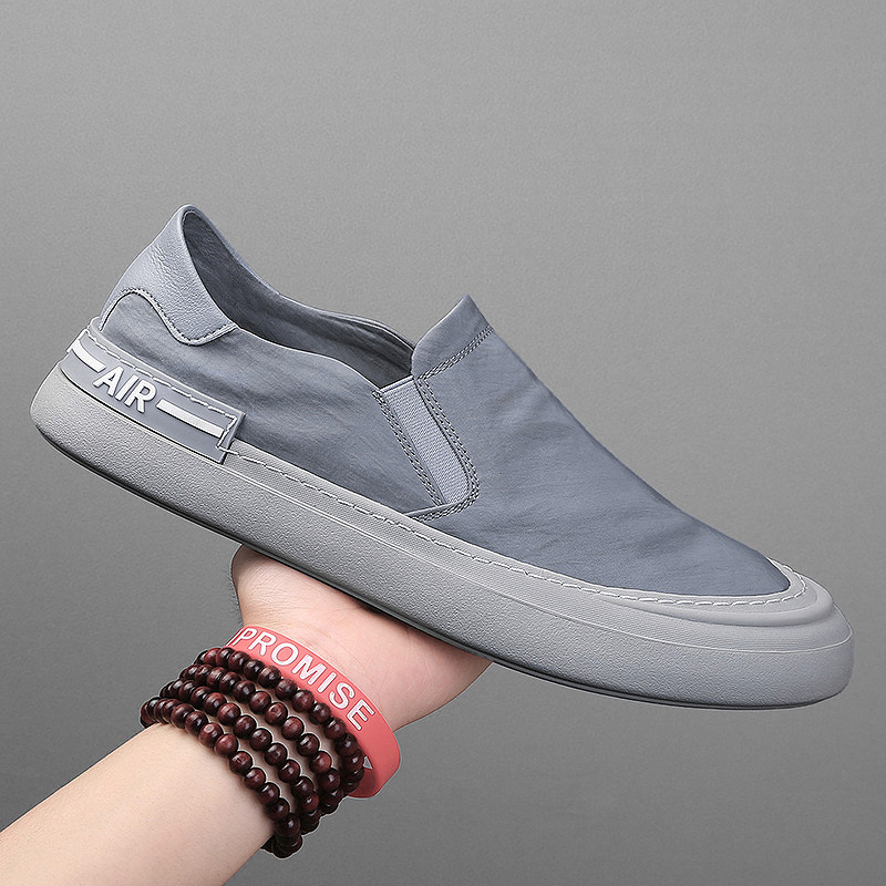 Le scarpe da uomo sono traspiranti e casual per tutte le stagioni, scarpe in tessuto di seta anti-pattinaggio con suola morbida, mocassini alla moda e semplici, scarpe Douyin_voghion.com