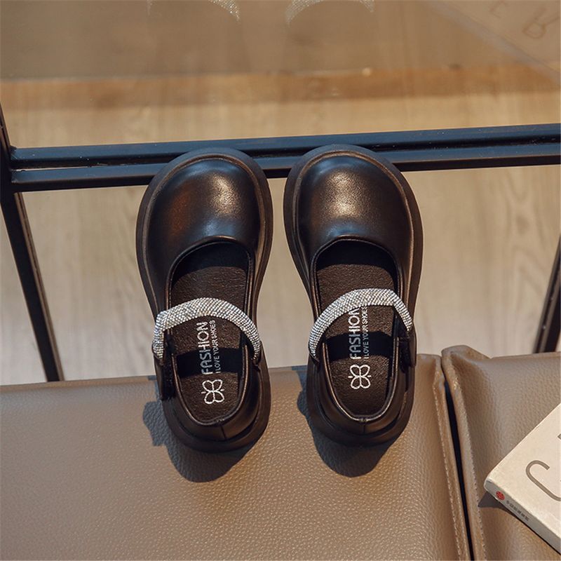 Pantofi de toamnă pentru fete Laofers crystal Morden, din piele în trei culori, pentru copii, 26-37, cu vârf rotund, fără slip, pentru școală, dulci pentru copii_voghion.com